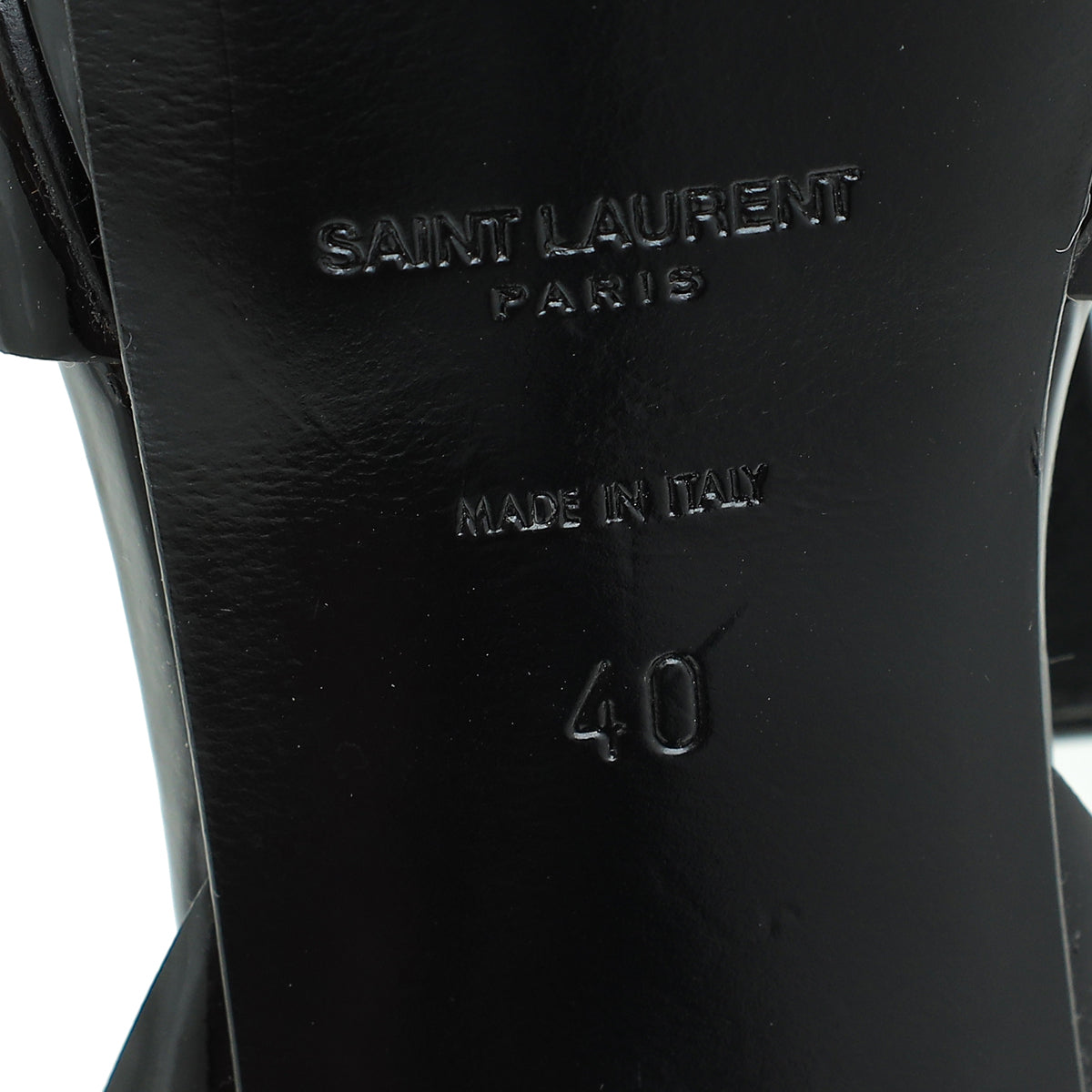 YSL Black Tribute Sandal 40
