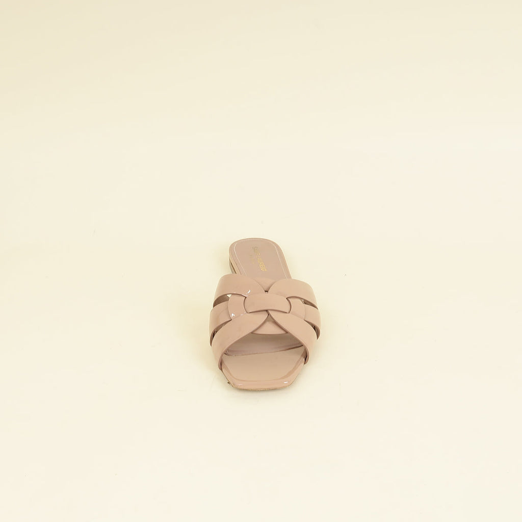 YSL Nude Tribute Flat Sandals 40