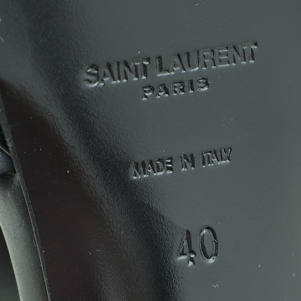 YSL Black Tribute Sandal 40