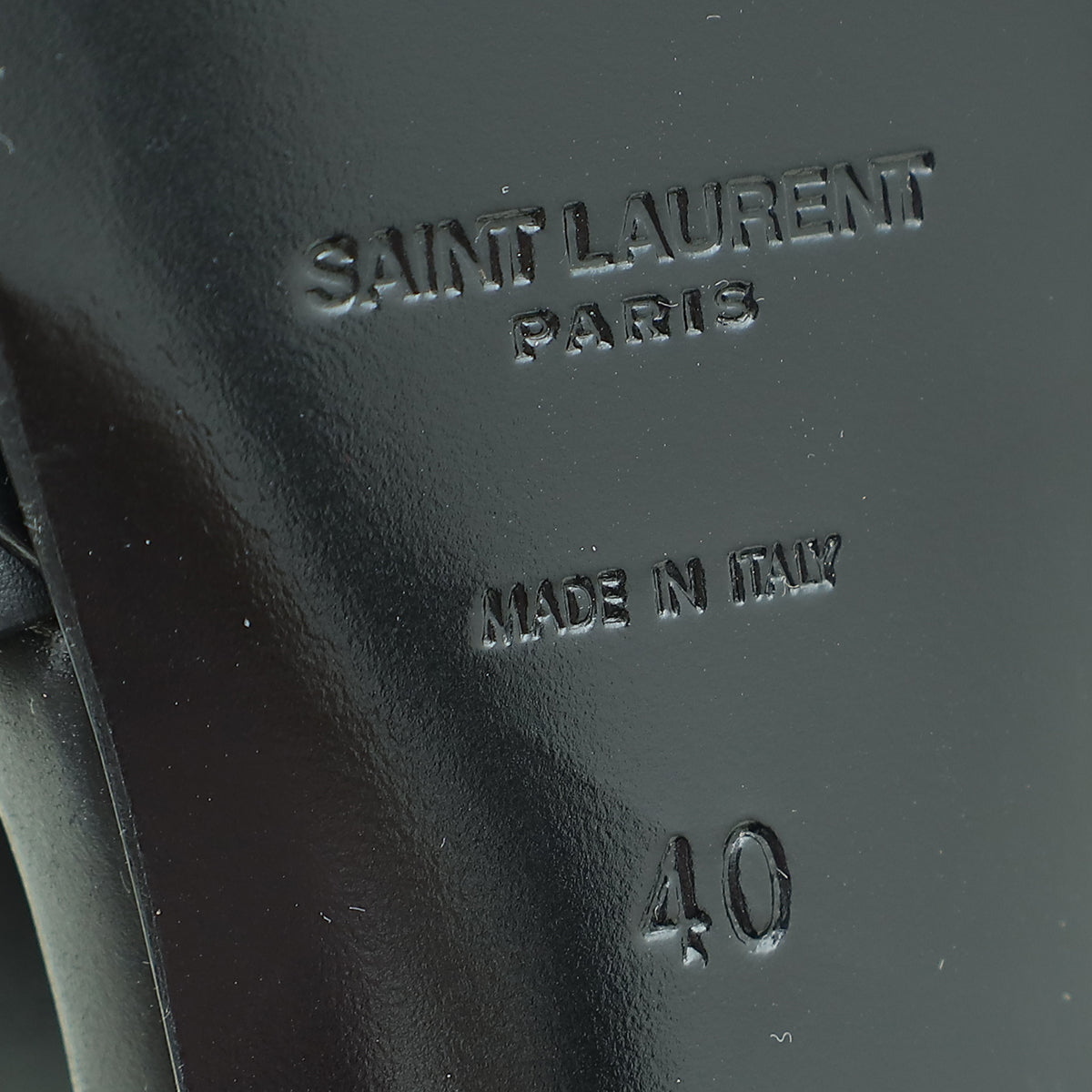 YSL Black Tribute Sandal 40