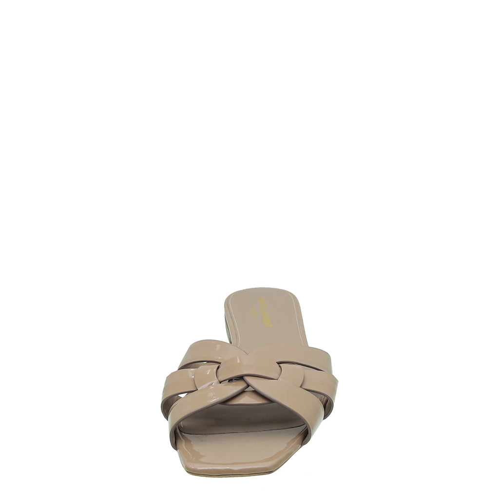 YSL Nude Tribute Flat Sandals 40