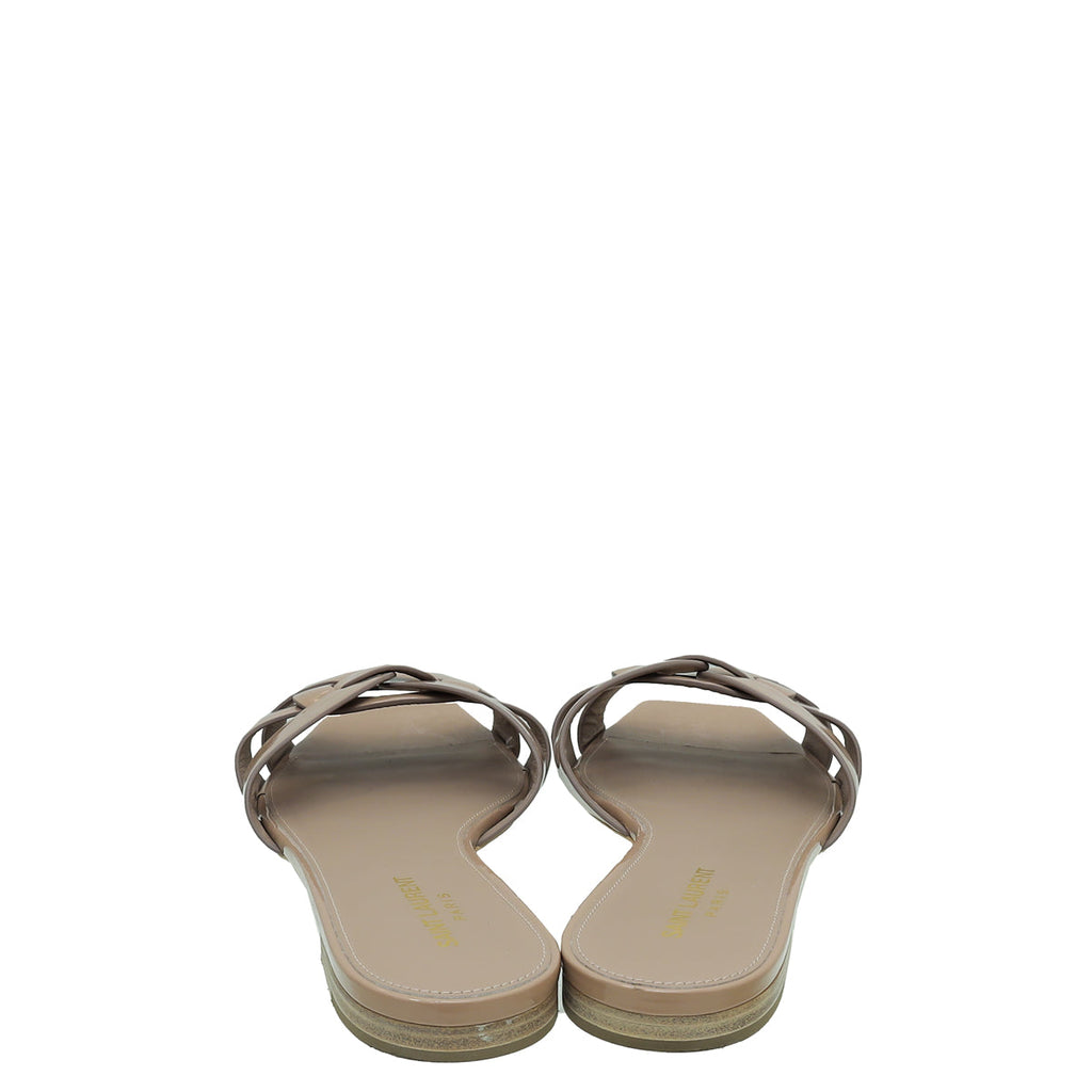 YSL Nude Tribute Flat Sandals 40