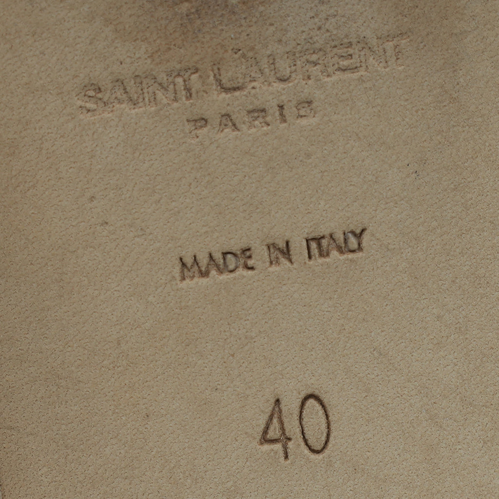 YSL Nude Tribute Flat Sandals 40