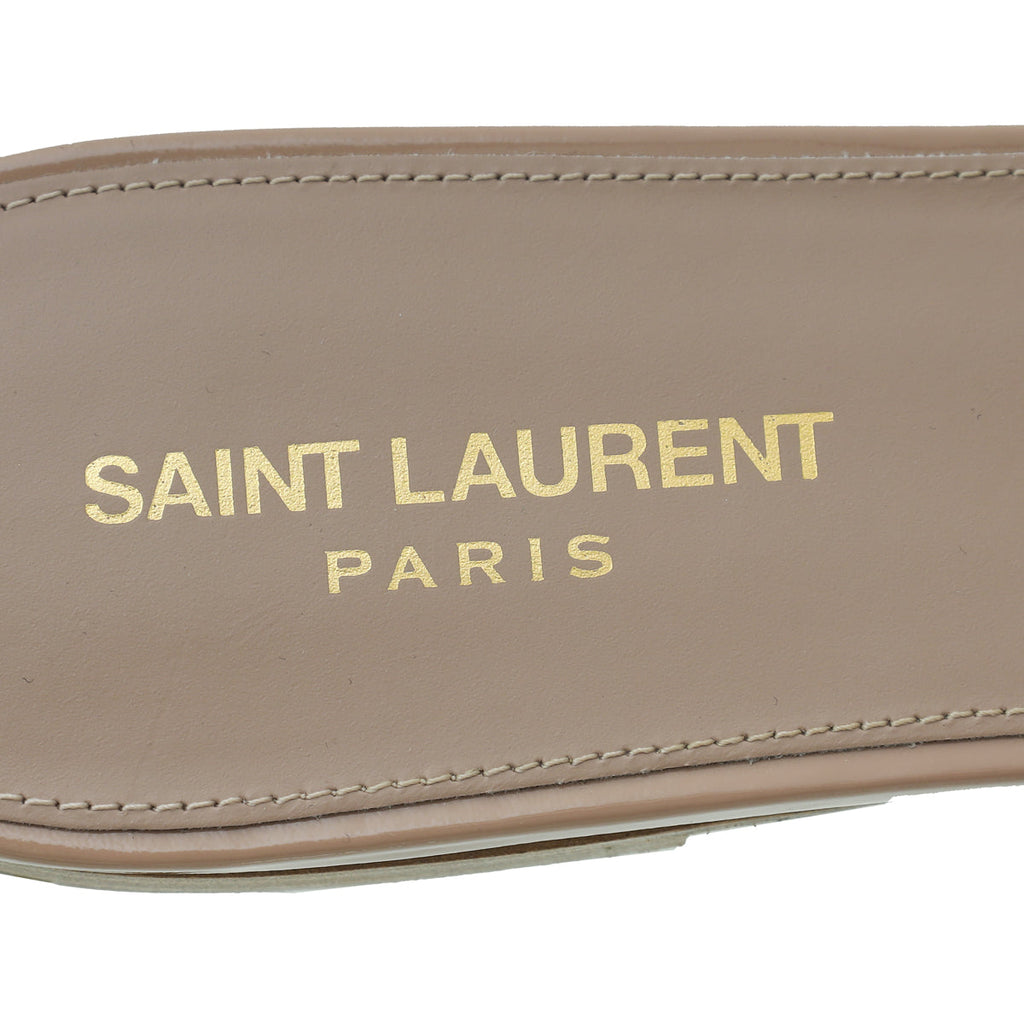 YSL Nude Tribute Flat Sandals 40