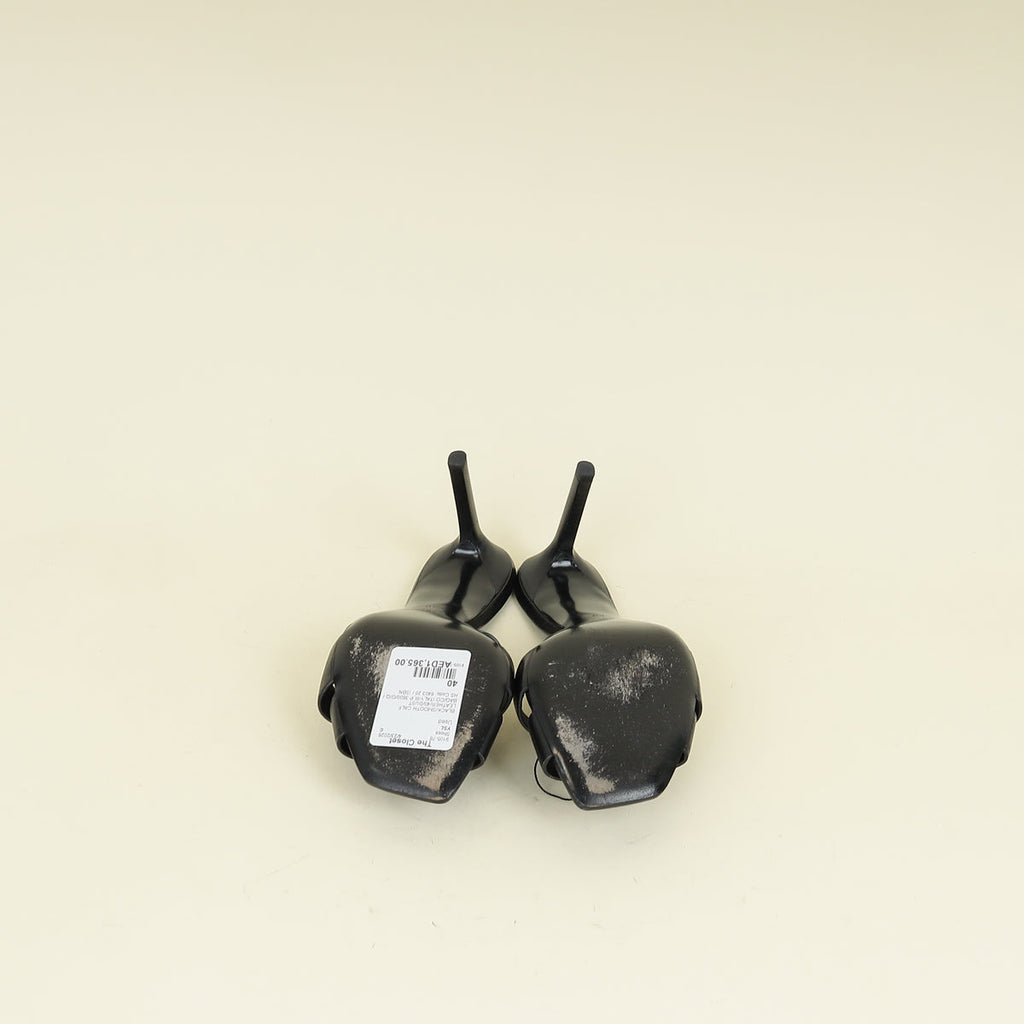 YSL Black Tribute Mules 40