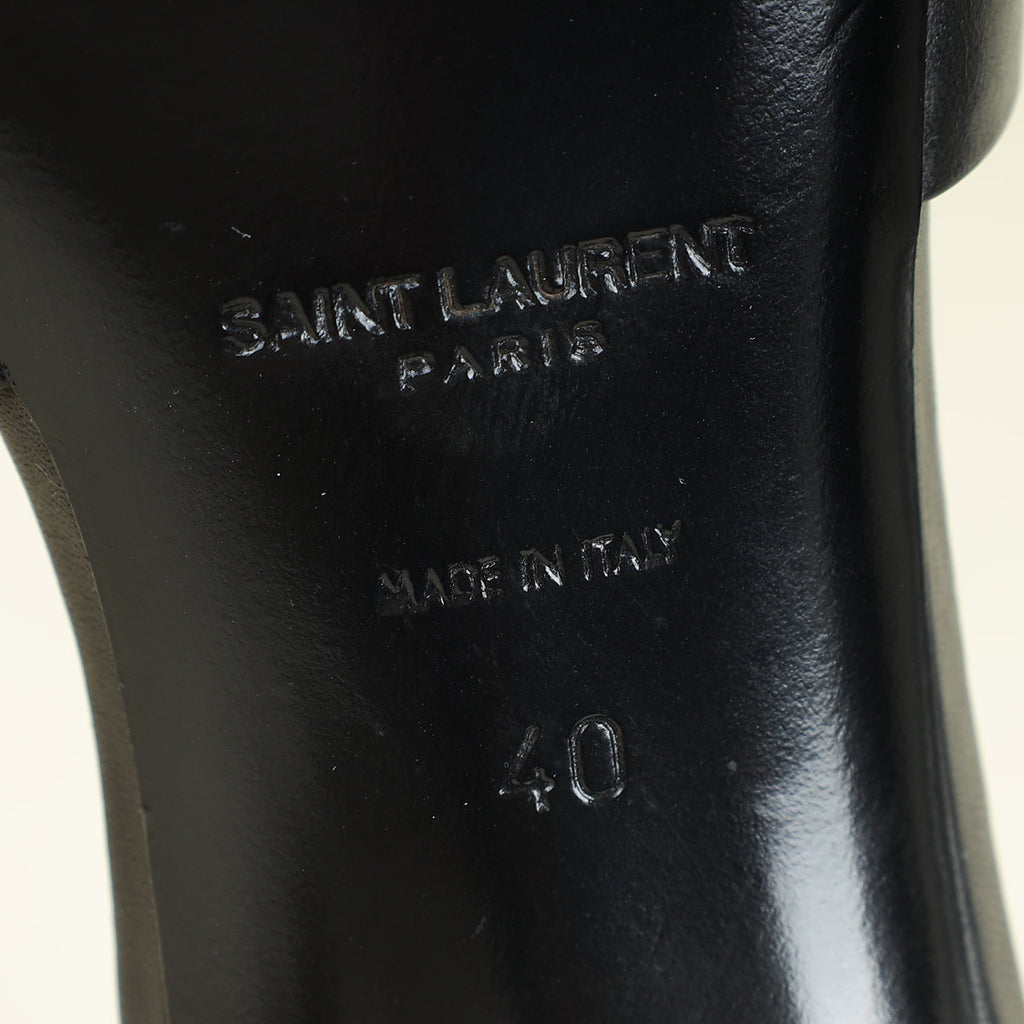 YSL Black Tribute Mules 40