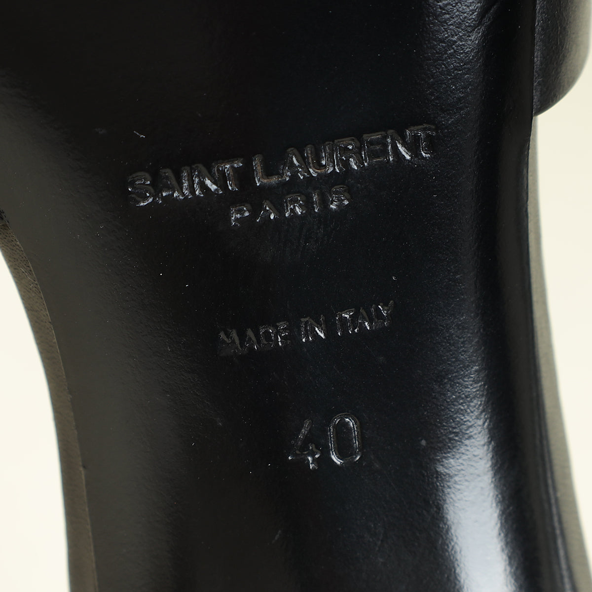 YSL Black Tribute Mules 40