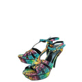 YSL Multicolor Python Print Tribute Sandal 41