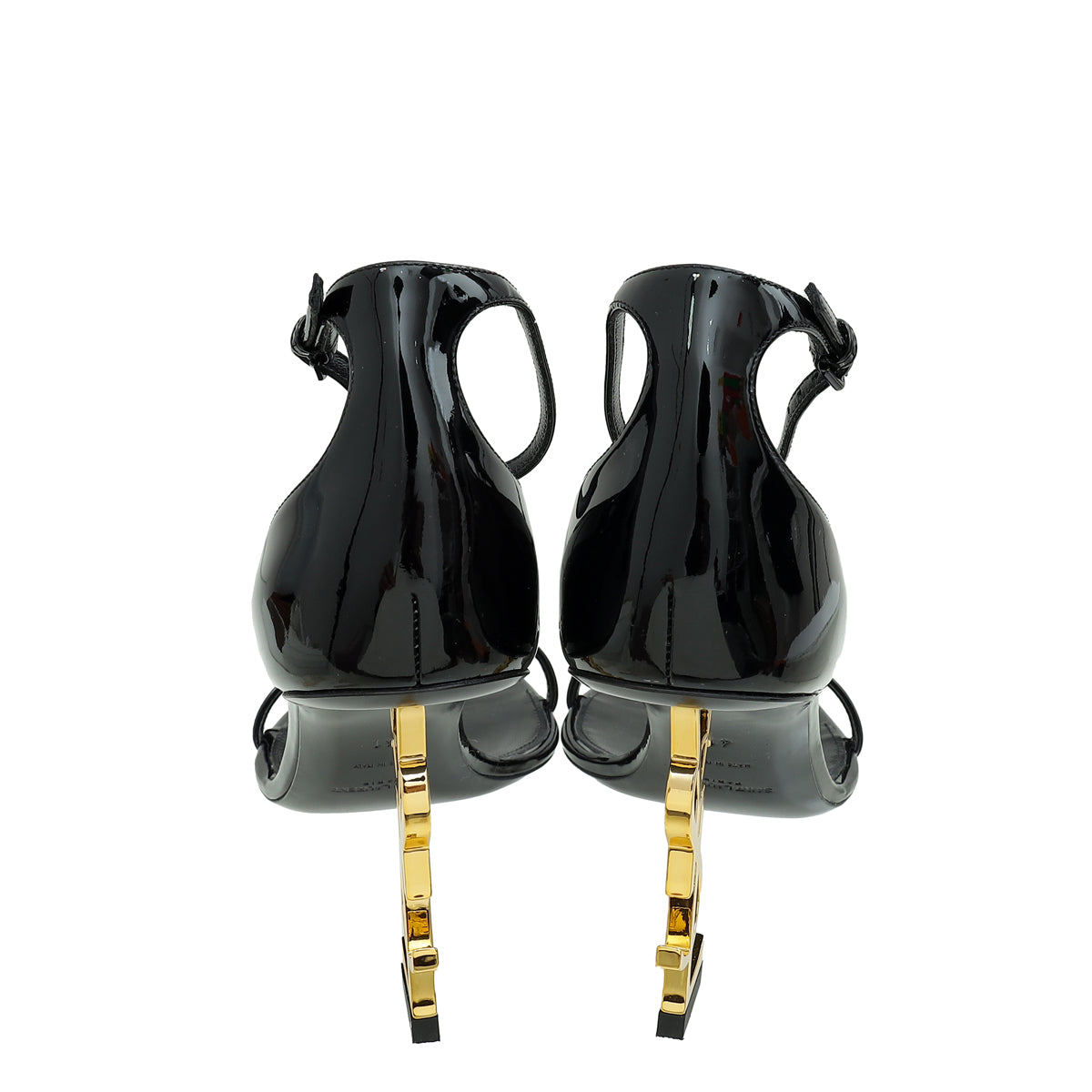 YSL Black Opyum Ankle Strap Sandal 41