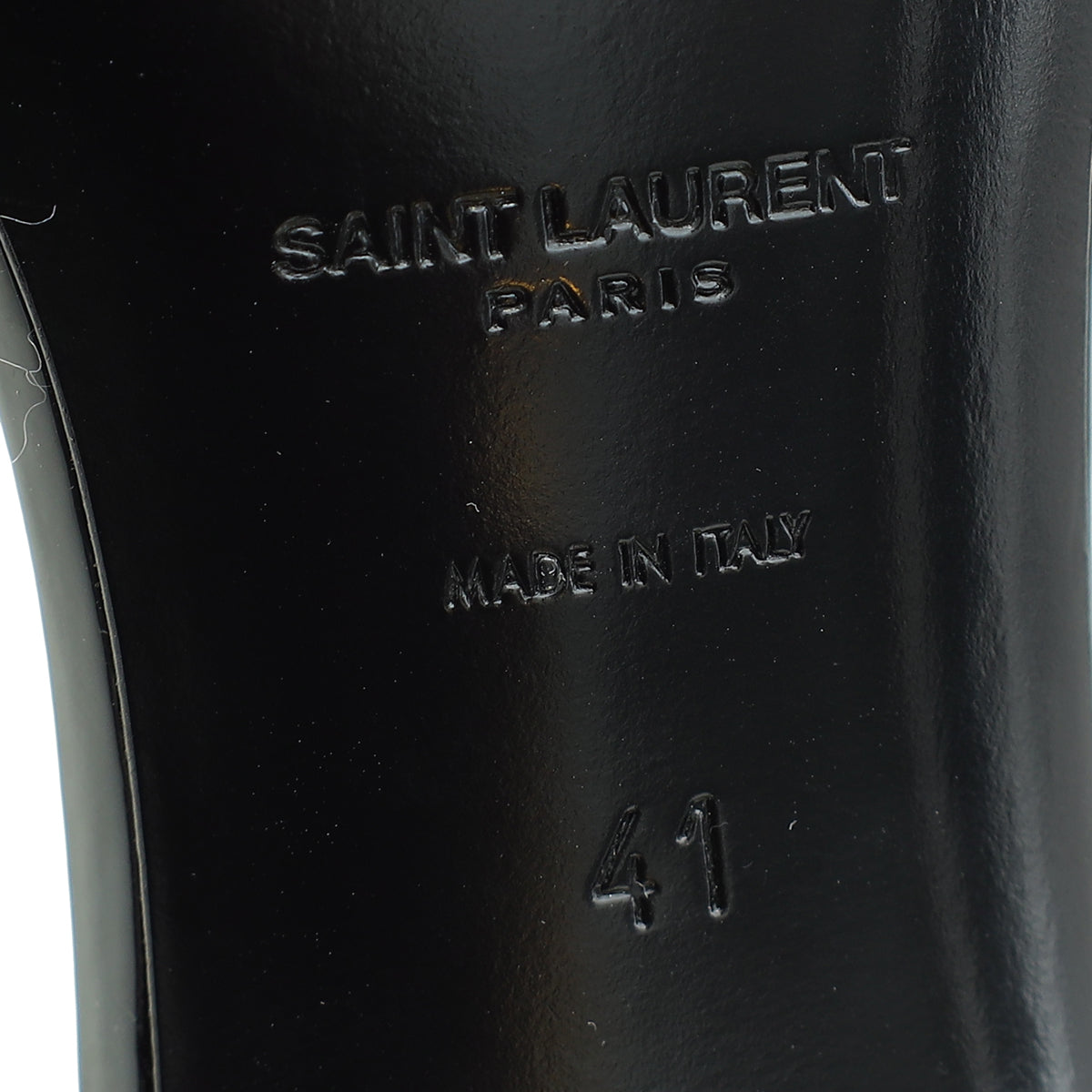 YSL Black Opyum Ankle Strap Sandal 41
