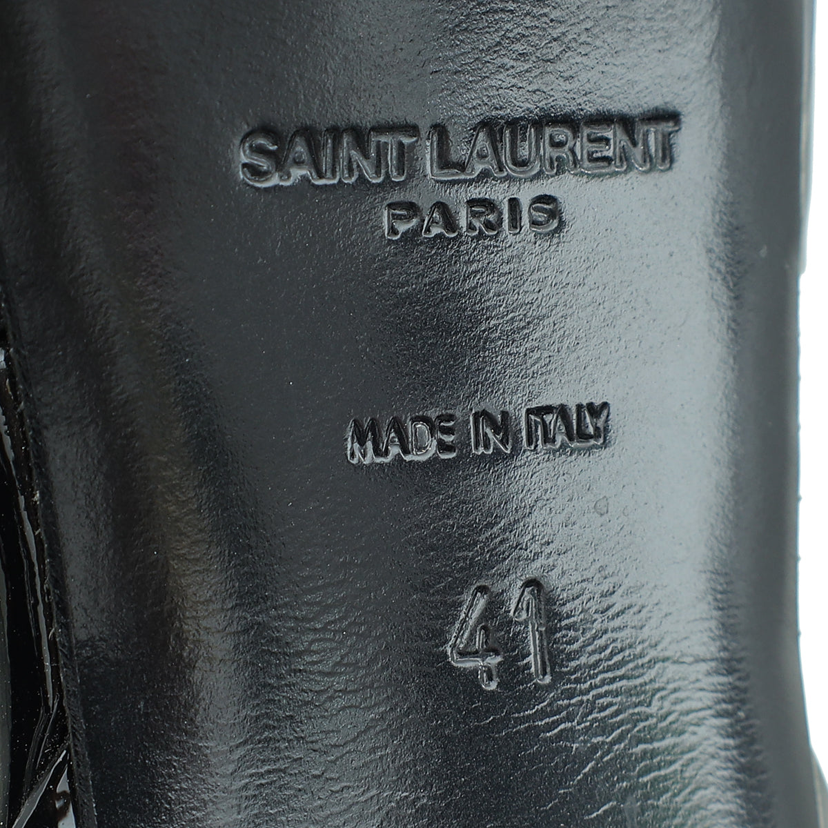 YSL Black Mid Heel Tribute Sandals 41