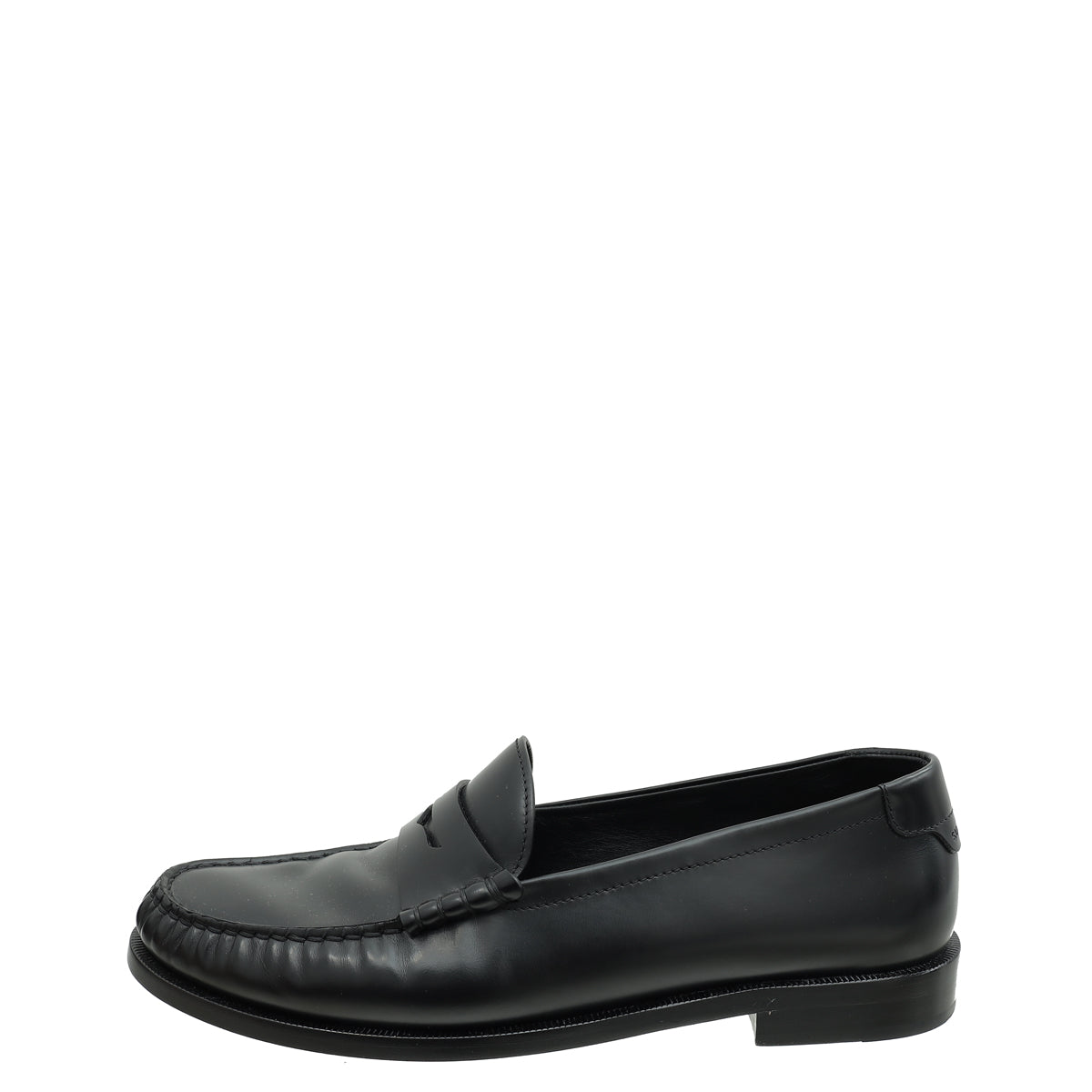 YSL Black Le Monogram Penny Loafers 41