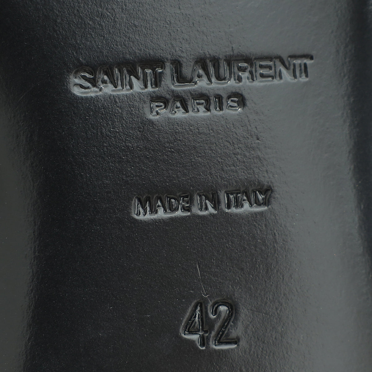 YSL Black Tribute Ankle Strap Flat Sandals 42