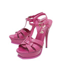 YSL Pink Tribute High Heel Sandals 38