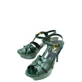 YSL Dark Green Tribute Sandal 35.5