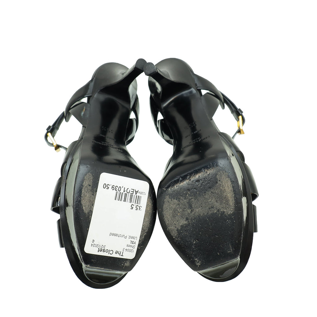 YSL Black Tribute Sandal 35.5