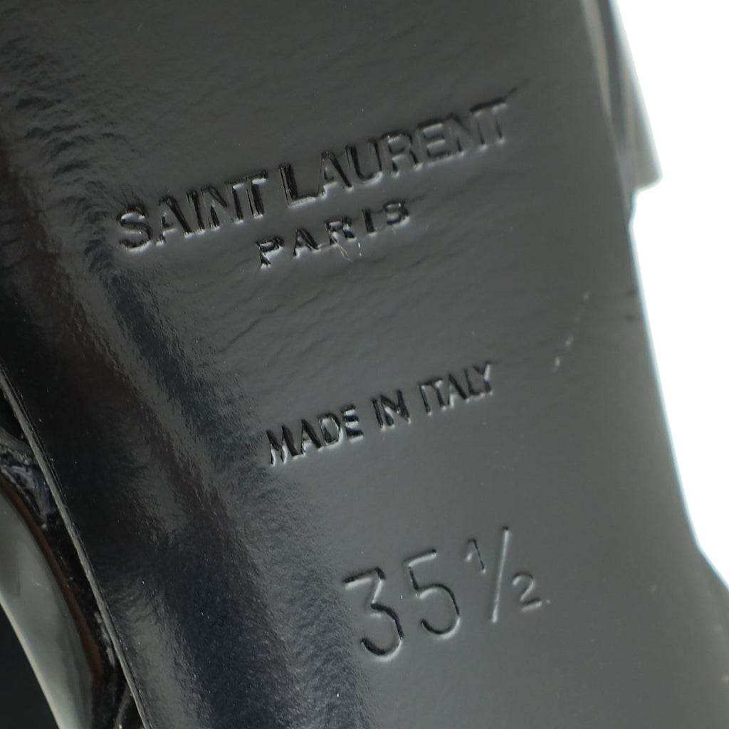 YSL Black Tribute Sandal 35.5