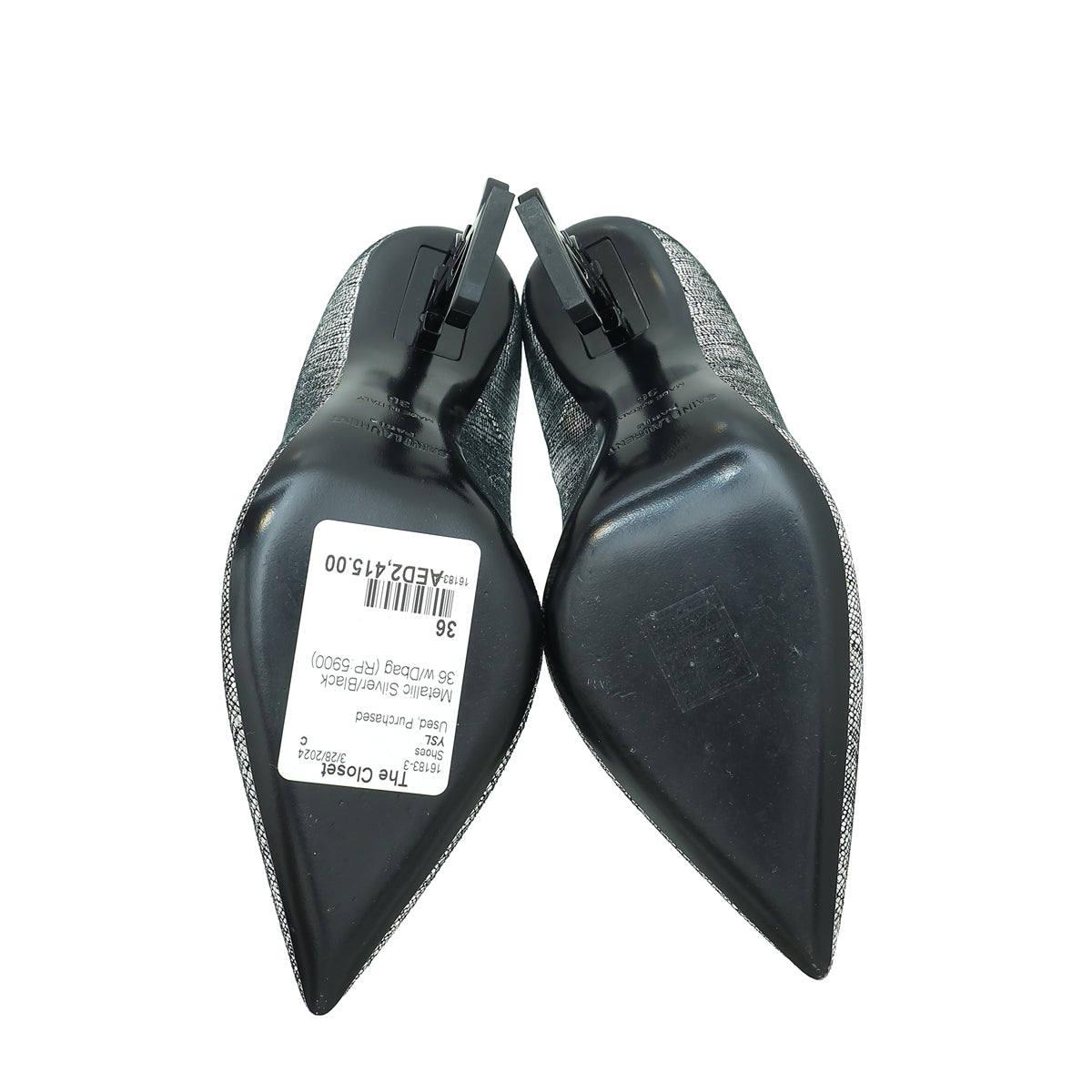 YSL Bicolor Opyum Pumps 36