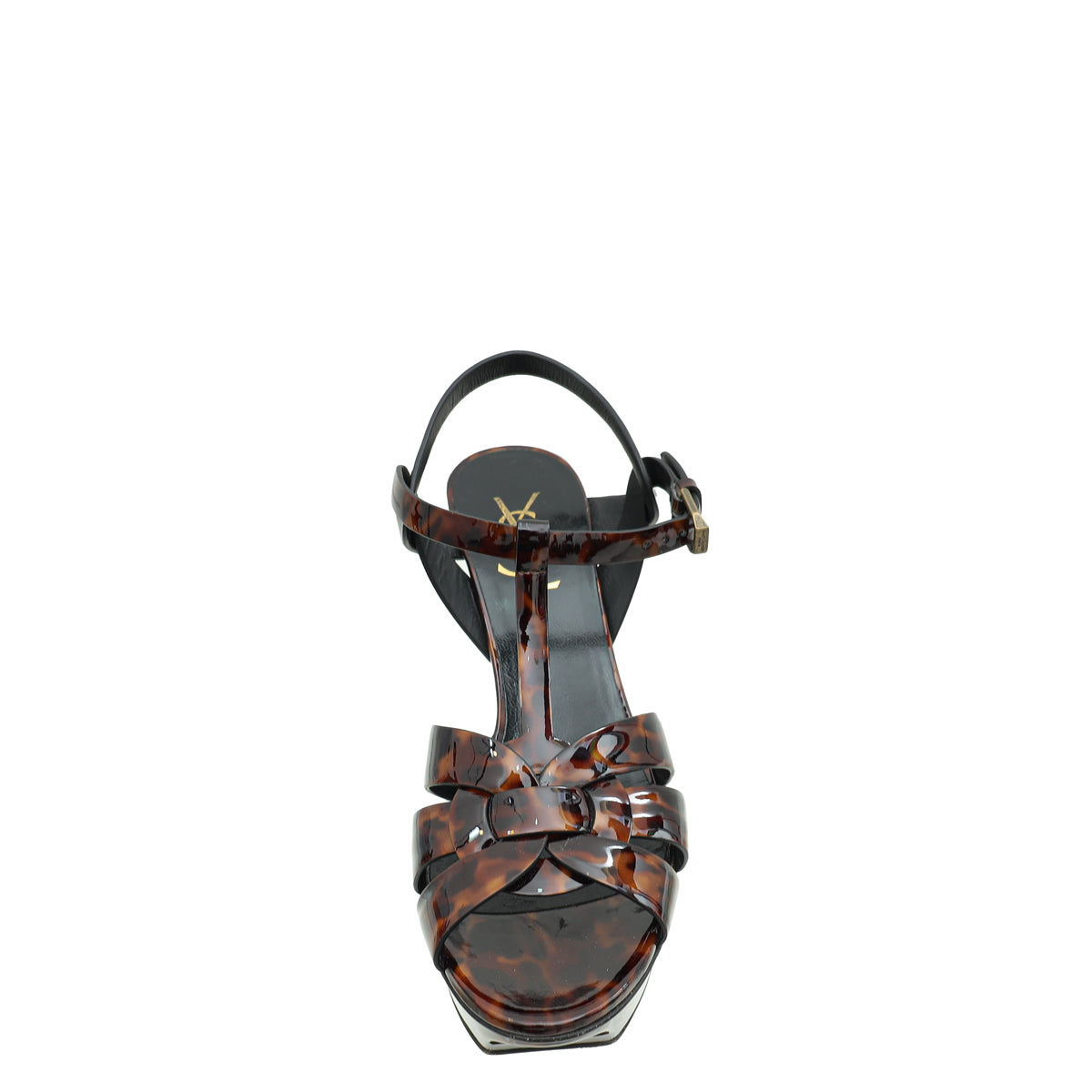 YSL Brown Tribute Sandal 37.5