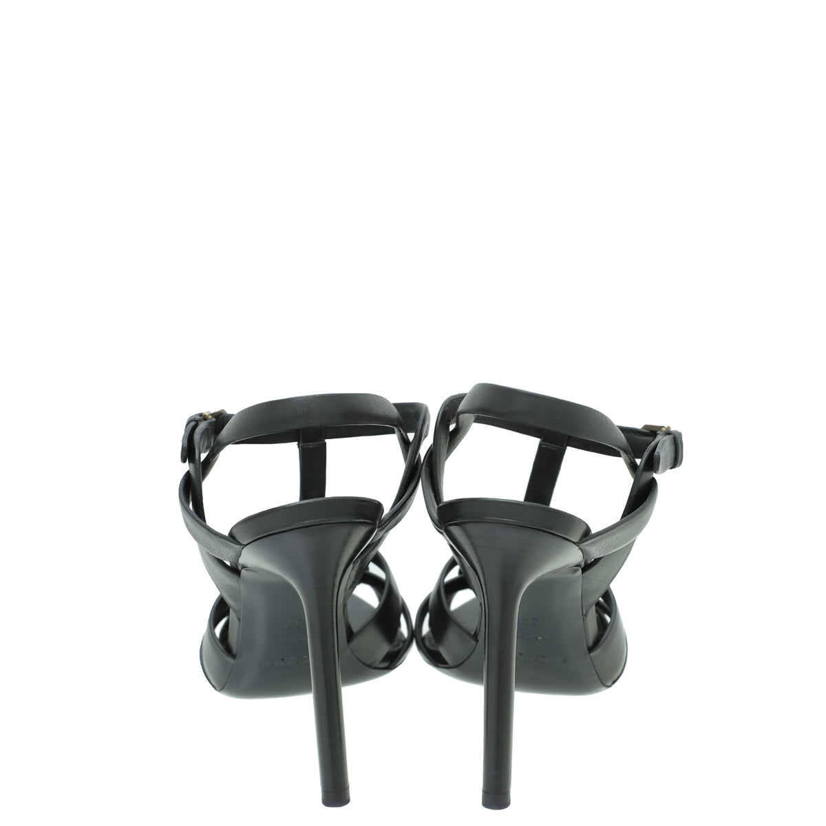 YSL Black Tribute Sandals 37
