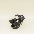 YSL Black Tribute Leather Sandal 37