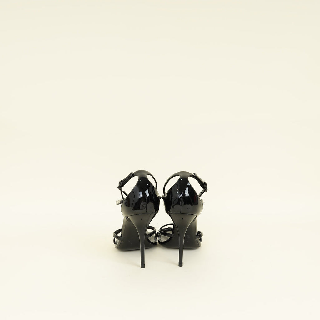 YSL Black Cassandra Sandal 38.5