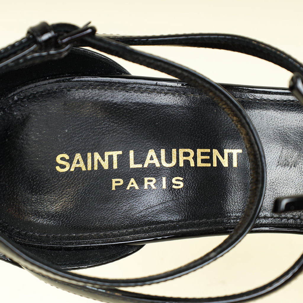 YSL Black Cassandra Sandal 38.5