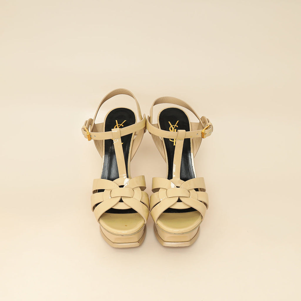 YSL Nude Tribute Sandals 38.5