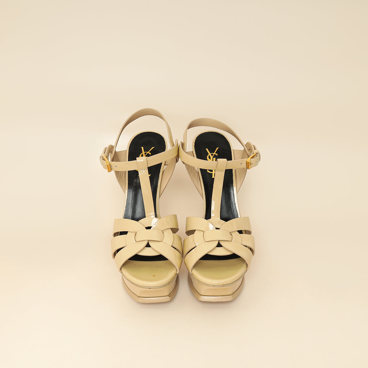 YSL Nude Tribute Sandals 38.5