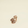 YSL Multicolor Tribute Python Embossed Sandal 38