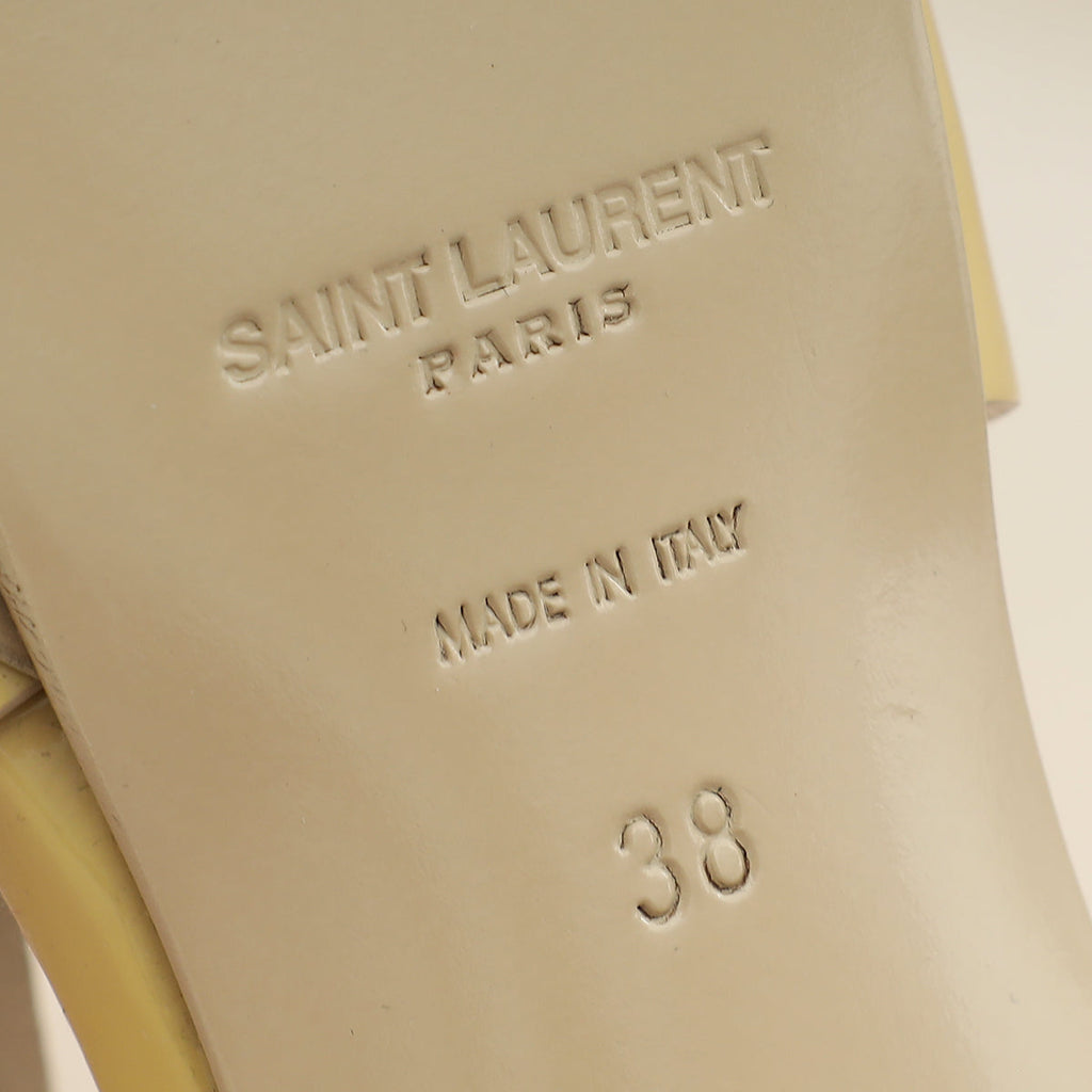 YSL Beige Tribute Sandals 38