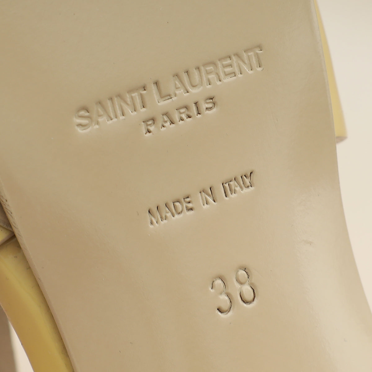 YSL Beige Tribute Sandals 38