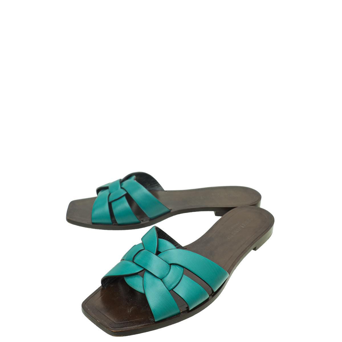 YSL Bicolor Tribute Flat Mule 39