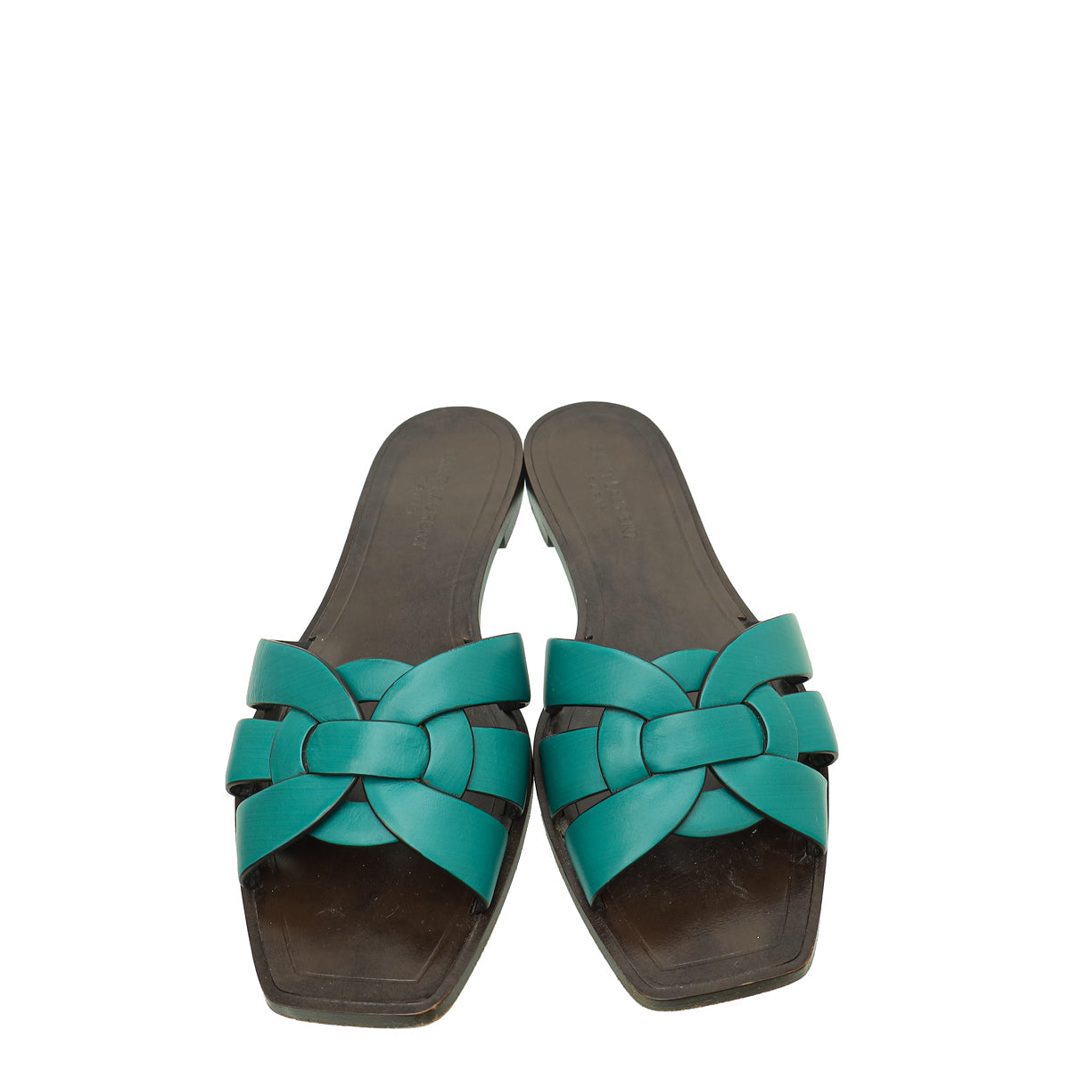 YSL Bicolor Tribute Flat Mule 39
