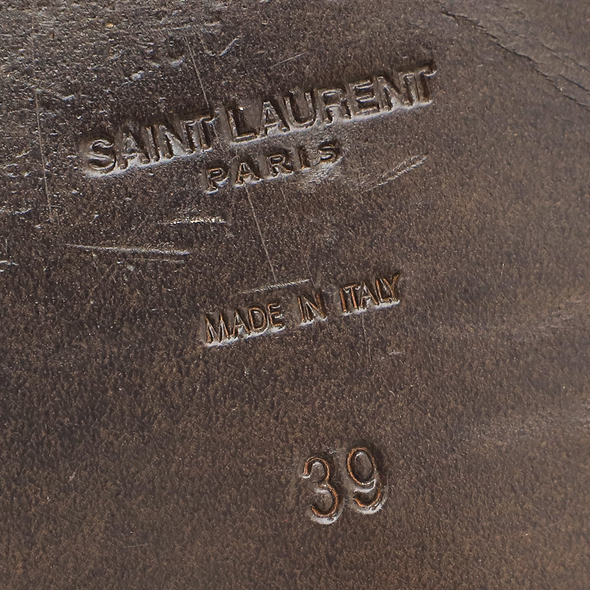 YSL Bicolor Tribute Flat Mule 39