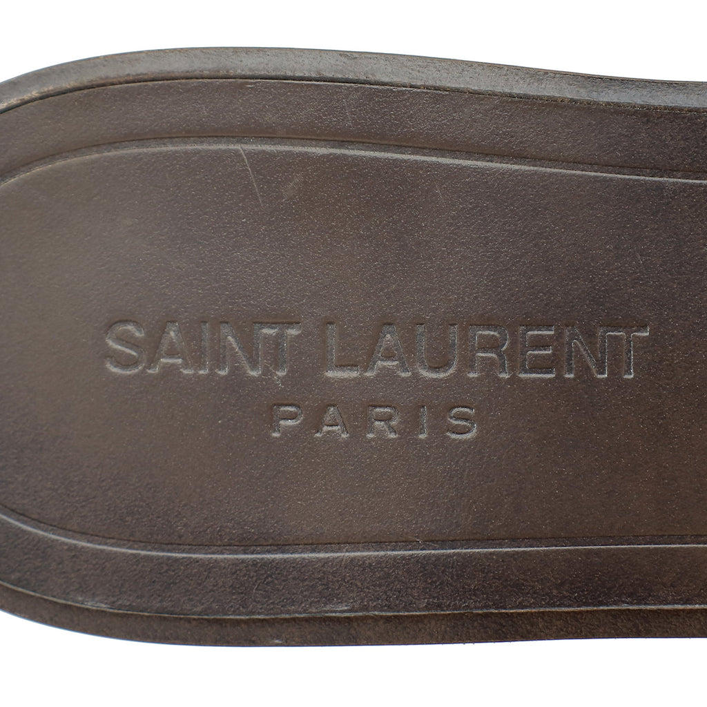 YSL Bicolor Tribute Flat Mule 39