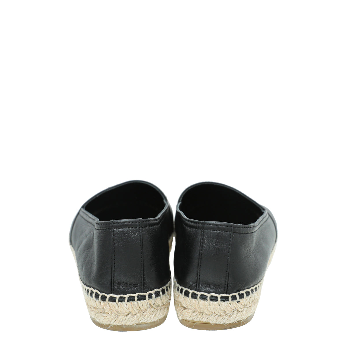 YSL Black Monogram Espadrille 39
