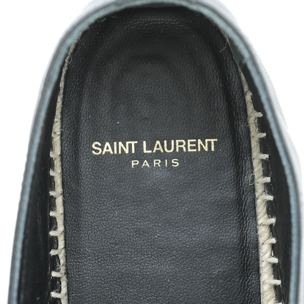 YSL Black Monogram Espadrille 39