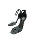 YSL Black Opyum Ankle Strap Sandal 39