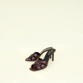 YSL Burgundy Tribute Mules 40.5