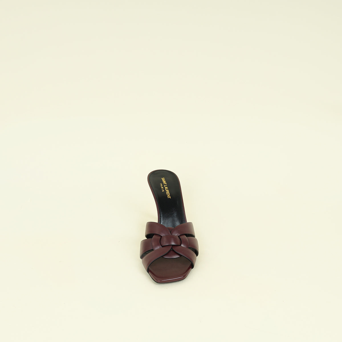 YSL Burgundy Tribute Mules 40.5