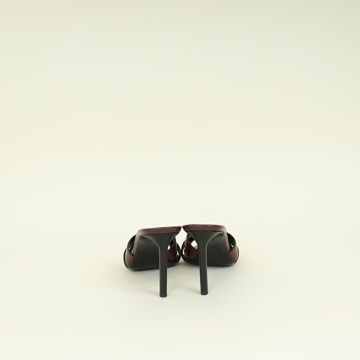 YSL Burgundy Tribute Mules 40.5