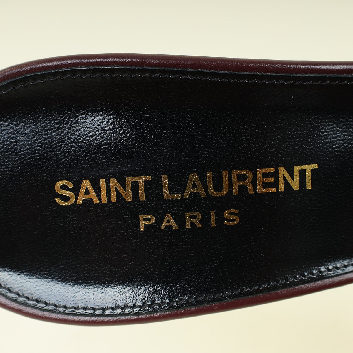YSL Burgundy Tribute Mules 40.5