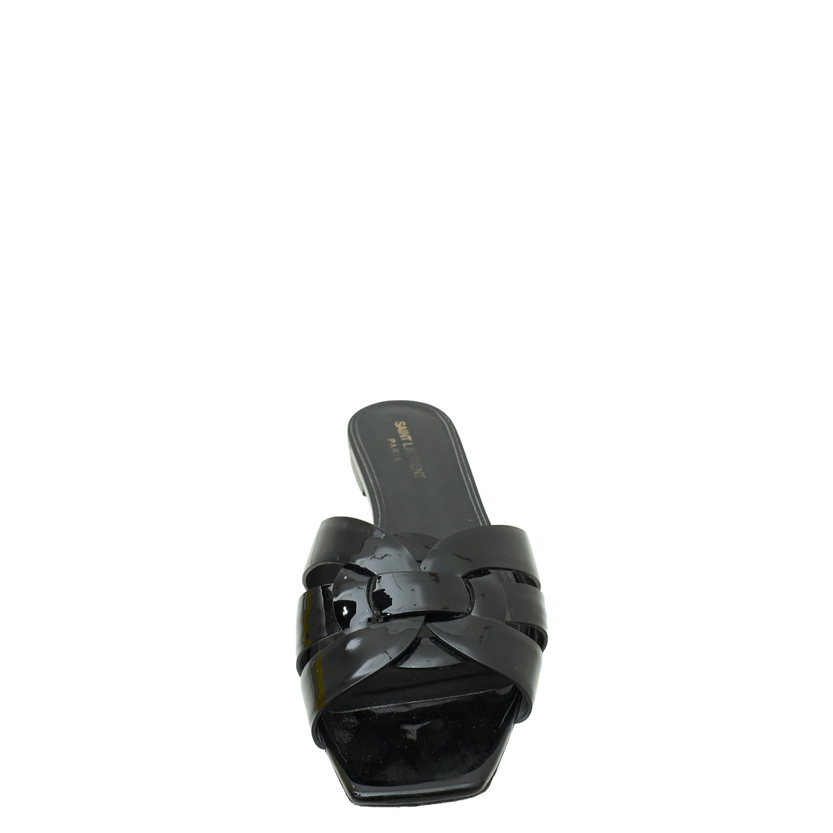 YSL Black Tribute Flat Sandal 40.5