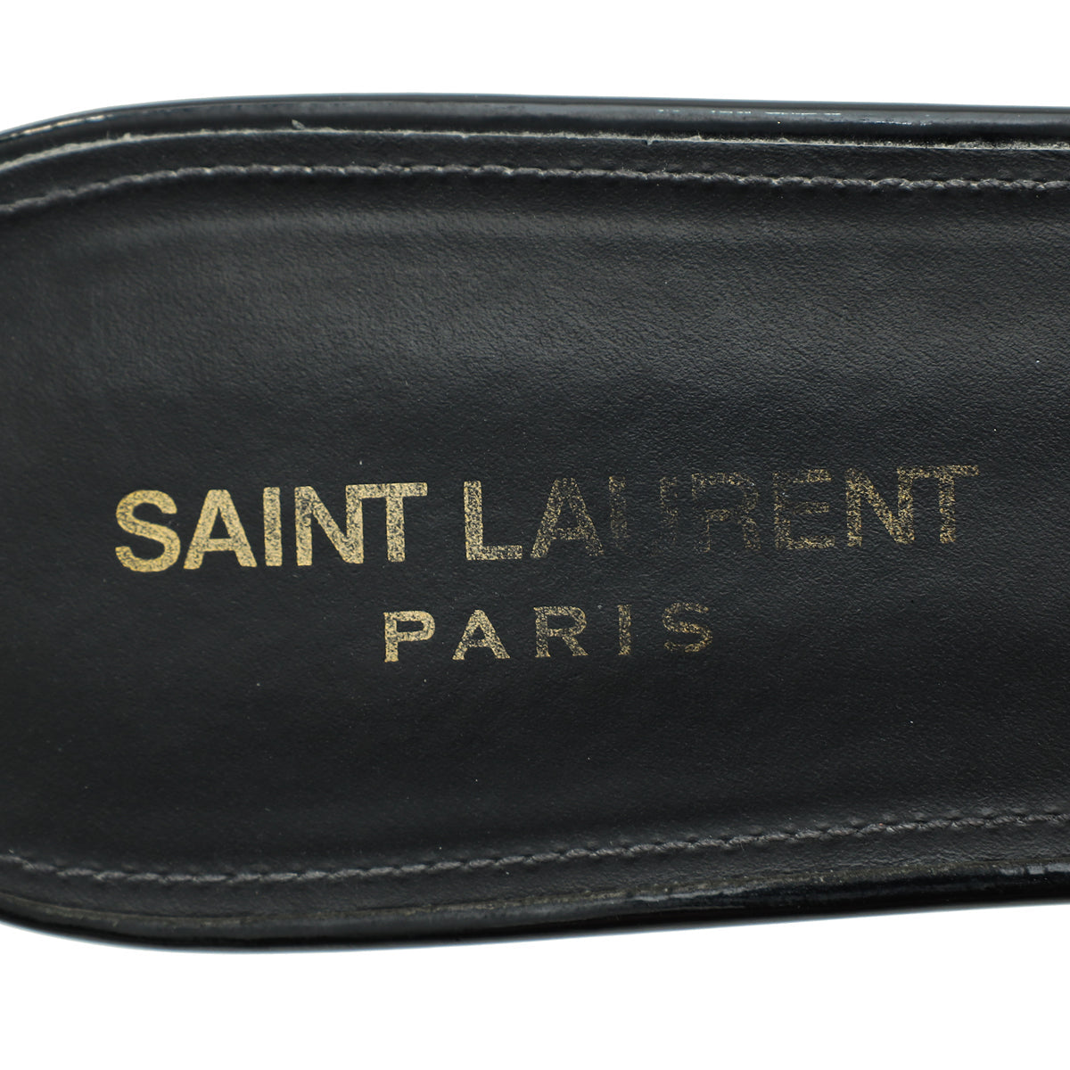 YSL Black Tribute Flat Sandal 40.5