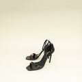 YSL Black Amber 105 Ankle Strap Sandal 40