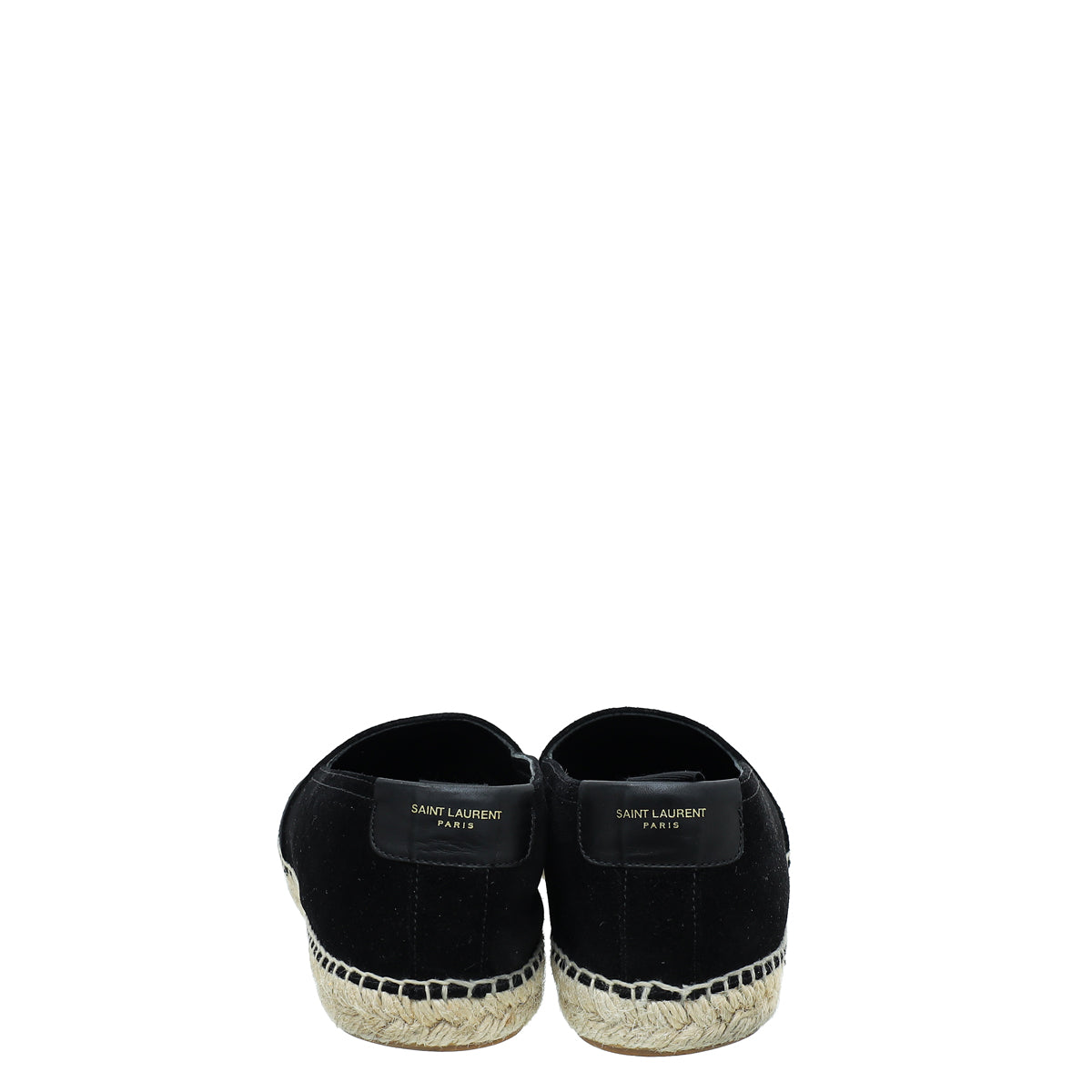 YSL Black Monogram Suede Espadrille 41