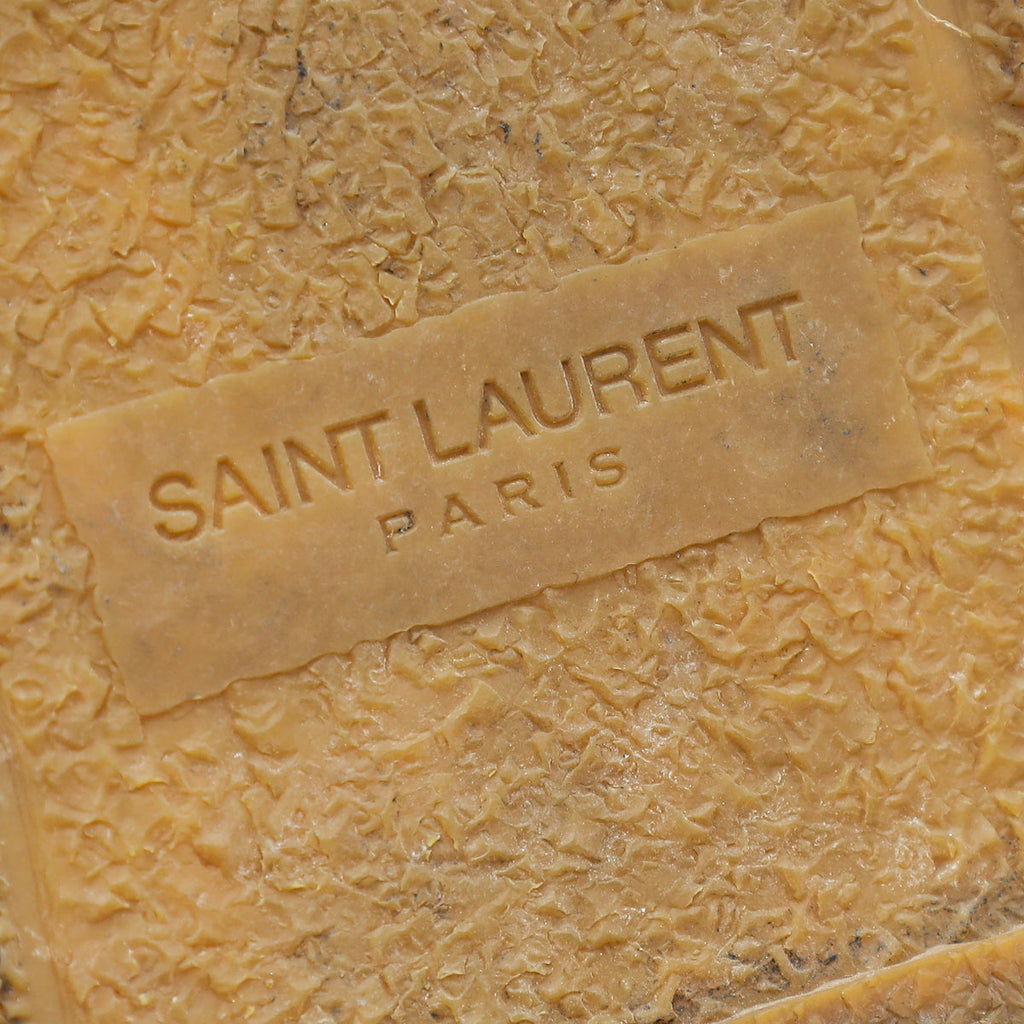 YSL Black Monogram Suede Espadrille 41
