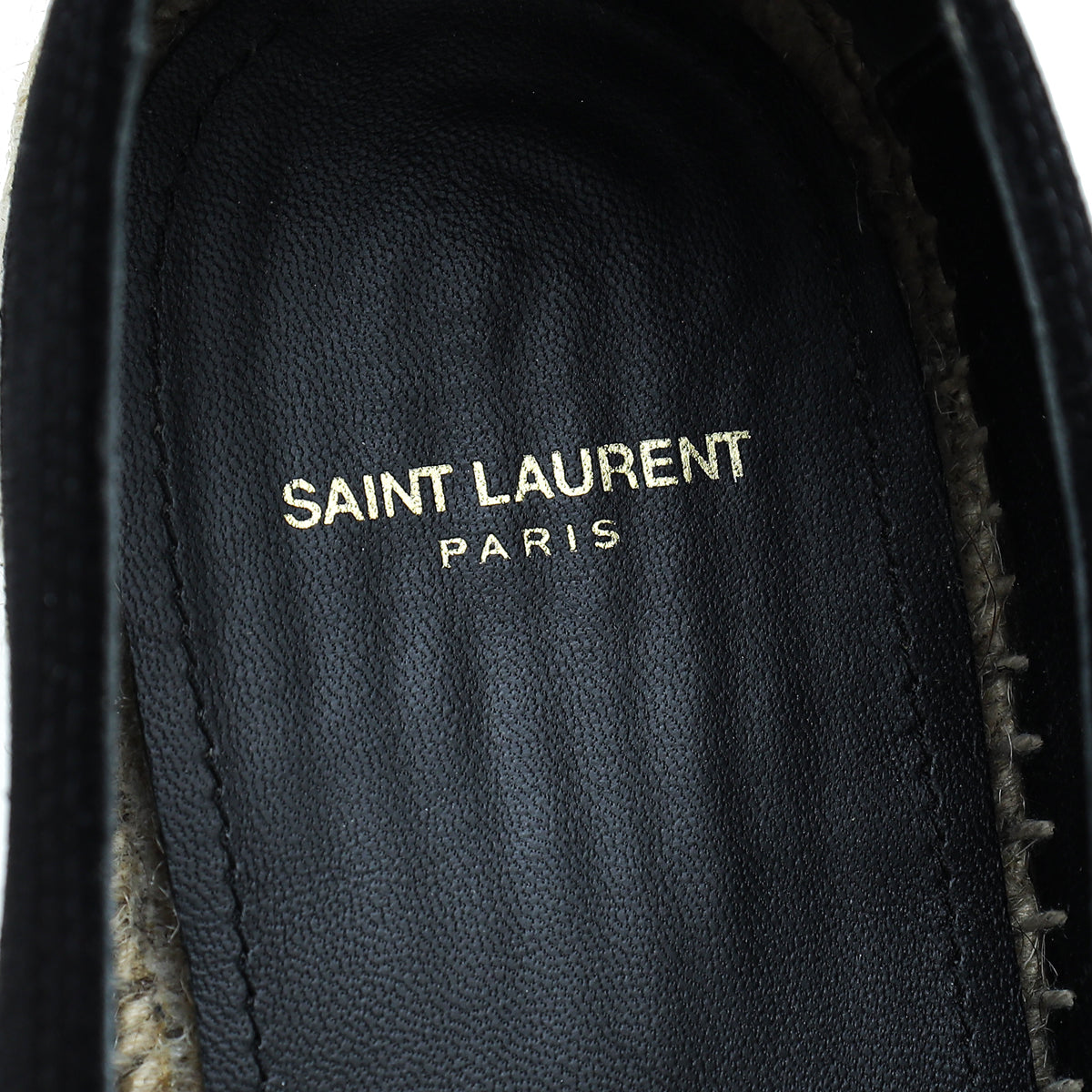YSL Black Monogram Suede Espadrille 41