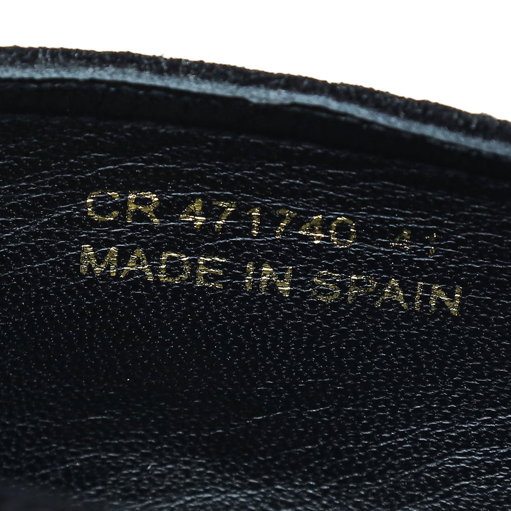 YSL Black Monogram Suede Espadrille 41